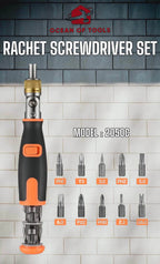 10-in-1 Ratchet Screwdriver Set | Multi-Angle Magnetic Screwdriver Repair Tool | Portable DIY Hand Tool Kit for Home, Office & Electronic Repairs