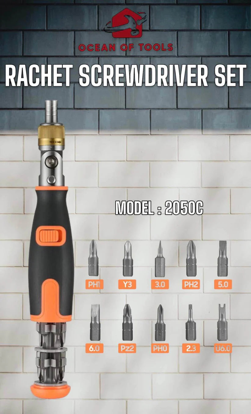 10-in-1 Ratchet Screwdriver Set | Multi-Angle Magnetic Screwdriver Repair Tool | Portable DIY Hand Tool Kit for Home, Office & Electronic Repairs