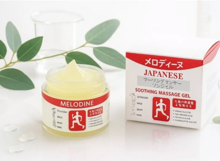 Melodine Japanese Soothing Massage Gel 100g – Fast Muscle Pain Relief Cream for Back, Neck & Joint Pain | Anti-Tension Body Recovery Gel