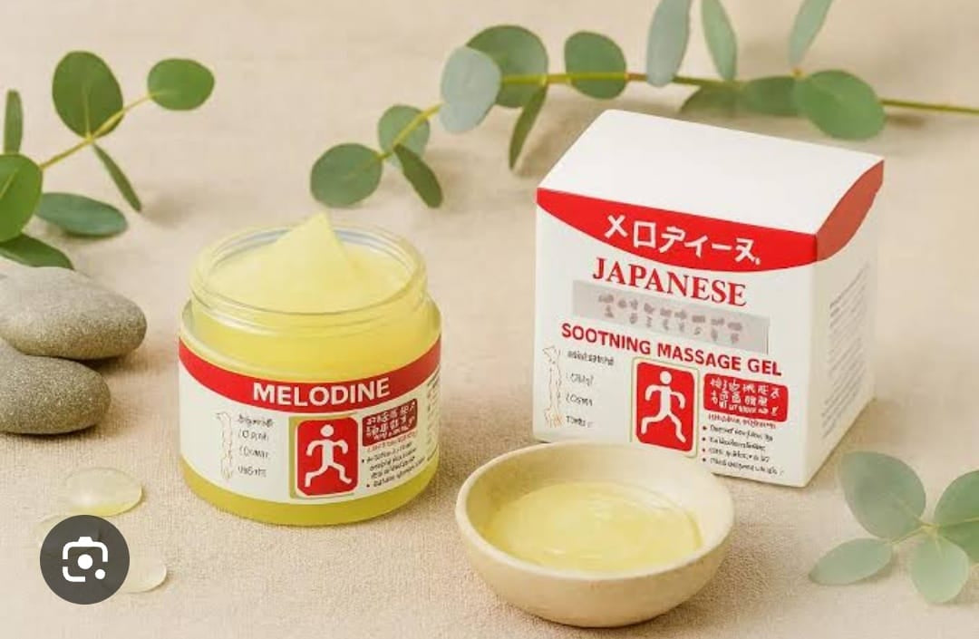 Melodine Japanese Soothing Massage Gel 100g – Fast Muscle Pain Relief Cream for Back, Neck & Joint Pain | Anti-Tension Body Recovery Gel
