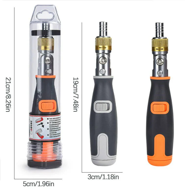 10-in-1 Ratchet Screwdriver Set | Multi-Angle Magnetic Screwdriver Repair Tool | Portable DIY Hand Tool Kit for Home, Office & Electronic Repairs