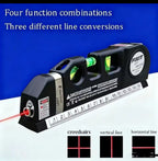 4-in-1 Multipurpose Laser Level Line Tool with Adjustable Tripod – Cross Line Laser, 8-Feet Measuring Tape & Ruler | Professional Precision Tool
