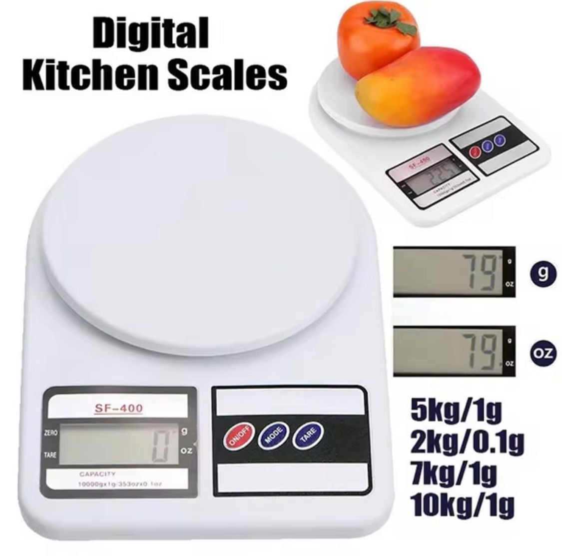 10KG Electronic Digital Kitchen Scale – High Precision Digital Weighing Machine for Kitchen, Mother & Baby, Cooking, Baking, Fruits, Vegetables, Jewelry & More