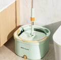 Automatic Spin Mop, Household Floor Cleaning Microfibre Pads Mop, Mop And Bucket Dual Use Flat Mop Set
