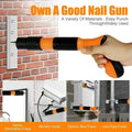 Concrete Nail Gun Kit with Free Nails,5 Speed Adjustable Manual Steel Nail Gun