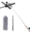 Cleaning Feather Duster 8ft Long -  Fan Cleaning Brush with Long Rod