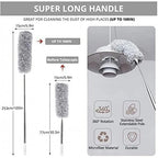 Cleaning Feather Duster 8ft Long -  Fan Cleaning Brush with Long Rod
