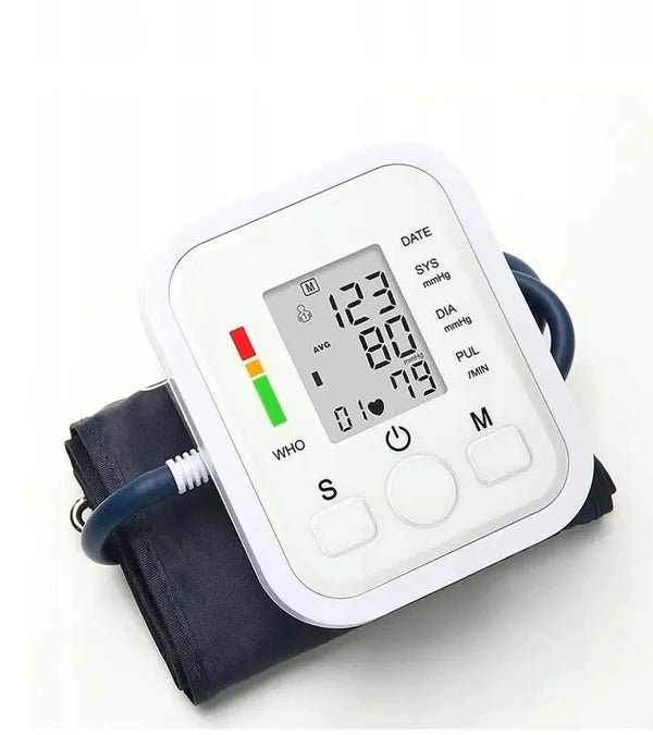 Intelligent Digital LCD Arm Blood Pressure Monitor | Automatic BP & Heart Rate Pulse Meter with English Voice