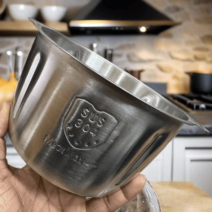 Multifunctional Stainless Steel Manual Food Chopper – 2L Bowl, 4 Sharp Blades for Vegetables, Meat & Herbs