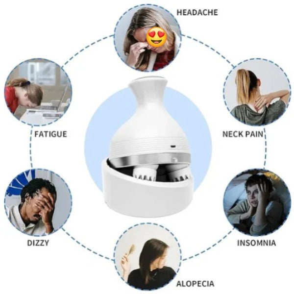 Rechargeable 2-Way Rotating Head & Scalp Massager – Relaxing Electric Massager for Stress Relief & Hair Stimulation