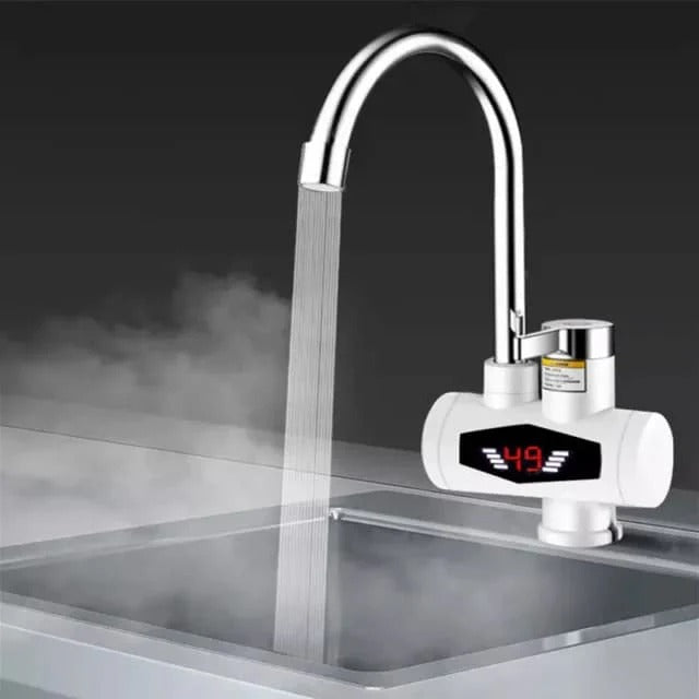 Electric Instant Hot Water Tap Geyser with LED Temperature Display | Fast Heating Faucet for Kitchen & Bathroom Sink