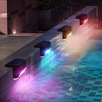Wireless Solar Deck Lights Outdoor – Waterproof LED Fence, Stair & Wall Lights (Automatic Night Sensor)
