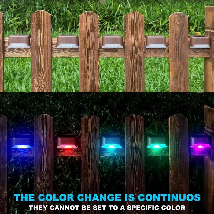 Wireless Solar Deck Lights Outdoor – Waterproof LED Fence, Stair & Wall Lights (Automatic Night Sensor)