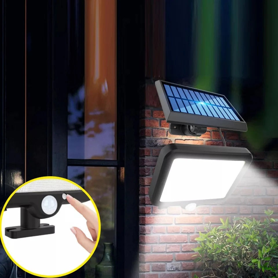 Split Solar Wall Light – 128 LED Motion Sensor Waterproof Outdoor Light