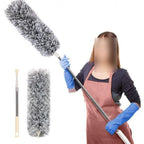 Cleaning Feather Duster 8ft Long -  Fan Cleaning Brush with Long Rod